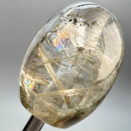 【ガネッシュヒマール産】アクチノライトイン天然ヒマラヤ水晶 樽型ビーズ/Ganesh Himal Actinolite & Chlorite in Himalayan Quartz