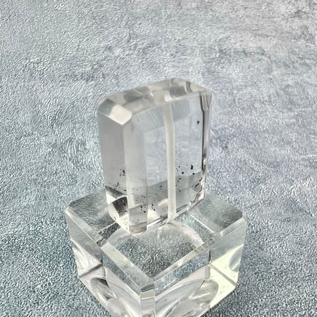 【ガネッシュヒマール産】天然ヒマラヤ水晶"手磨き加工"スクエアビーズ①/Ganesh Himal  Himalayan Quartz Square Beads