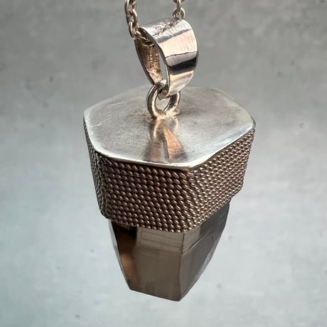 【ガウリシャンカール産】天然ヒマラヤスモーキークォーツ シルバー925ペンダントトップ/GauriShankar Himalayan Smoky Quartz S/V925Pendant Top