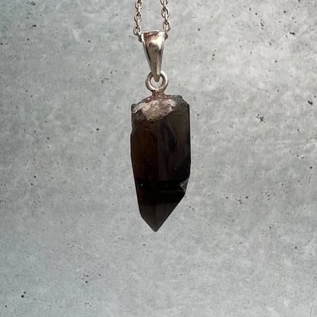 【ガウリシャンカール産】天然ヒマラヤスモーキークォーツ バチカン付きペンダントトップ/Gaurishankar HimalayanSmoky Silver925 pendant top