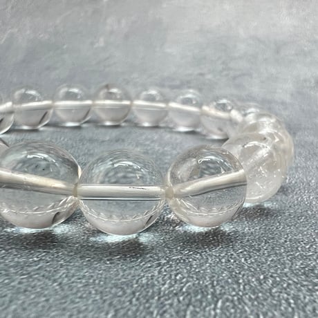 【ガネッシュヒマール産】天然ヒマラヤ水晶ブレスレット10mm内径15cm/Ganesh Himal Himalayan Quartz Bracelet