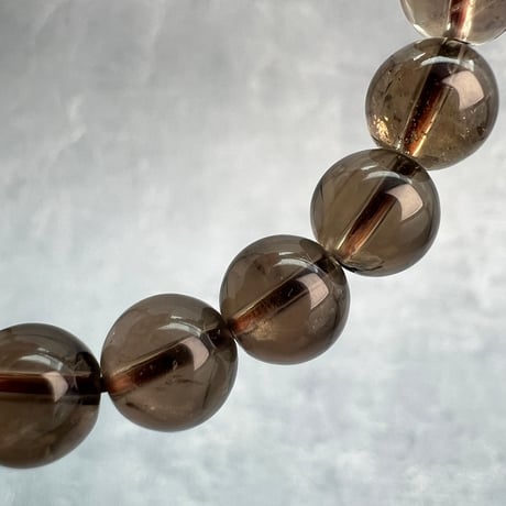 ハイクオリティ【ガウリシャンカール産】天然ヒマラヤスモーキークォーツブレスレット(8mm内径15cm)/Gaurishankar Himalayan Smoky Quartz Bracelet