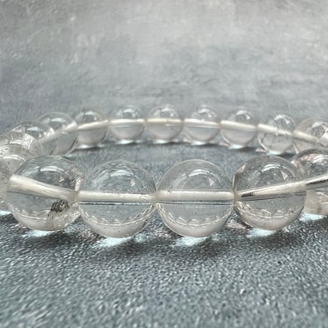 【ガネッシュヒマール産】天然ヒマラヤ水晶ブレスレット10mm内径15cm/Ganesh Himal Himalayan Quartz Bracelet