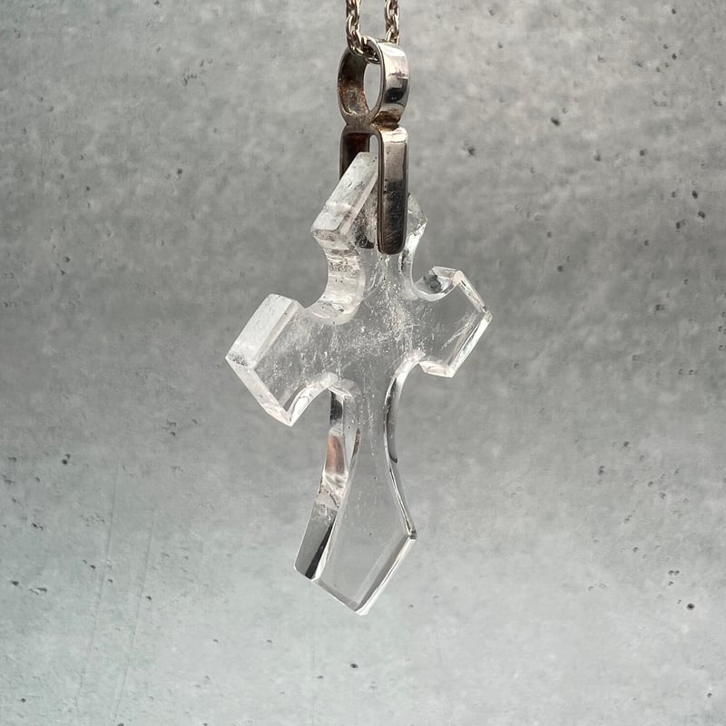 ガネッシュヒマール産】天然ヒマラヤ水晶クロスペンダントトップ⑦