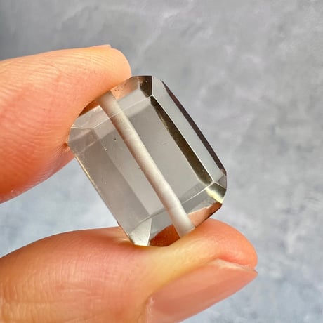 【ガウリシャンカール産】天然ヒマラヤスモーキークォーツ"手磨き加工"スクエアビーズ②/Gaurishankar Himalayan Smoky Quartz Square Beads