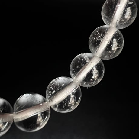 【アンナプルナ産】"手磨き加工"天然ヒマラヤ水晶ブレスレット8mm内径16cm/Annapurna Himalayan Quartz  Bracelet①