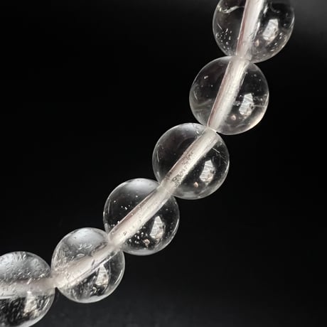 【アンナプルナ産】"手磨き加工"天然ヒマラヤ水晶ブレスレット8mm内径16cm/Annapurna Himalayan Quartz  Bracelet①
