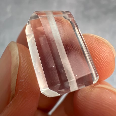 【ガネッシュヒマール産】天然ヒマラヤ水晶"手磨き加工"スクエアビーズ⑥/Ganesh Himal  Himalayan Quartz Square Beads