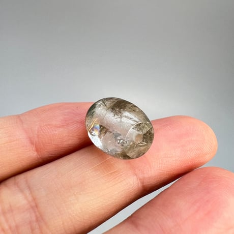 【ガネッシュヒマール産】アクチノライトイン天然ヒマラヤ水晶 樽型ビーズ/Ganesh Himal Actinolite & Chlorite in Himalayan Quartz