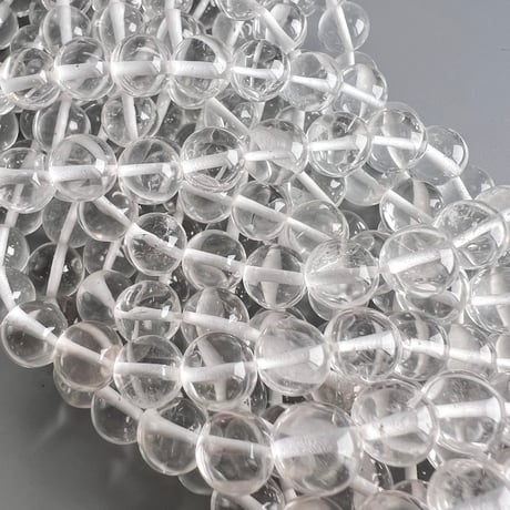 【ガネッシュヒマール産】天然ヒマラヤ水晶ビーズ8mm 【不揃いビーズ】連材/Ganesh Himal Himalayan Quartz  Beads