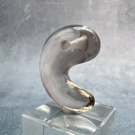 【ガウリシャンカール産】天然ヒマラヤスモーキークォーツ"手磨き加工"勾玉ビーズ③/Gaurishankar Himalayan Smoky Quartz Magatama Beads