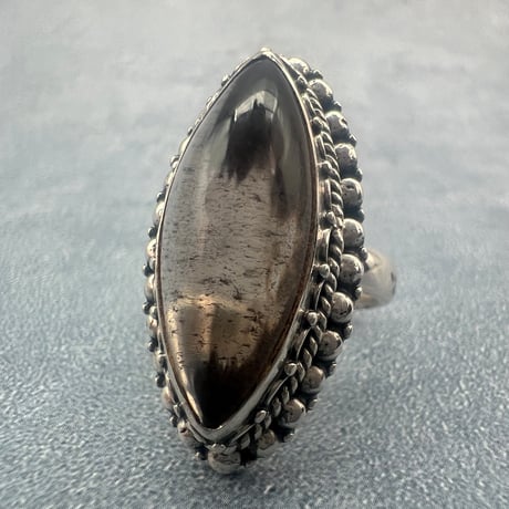 【ガウリシャンカール産】天然ヒマラヤスモーキークォーツ シルバー925デザインリング/GauriShankar Smoky Quartz Silver925 Design Ring