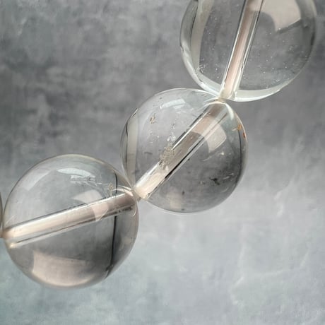 【カイラス産】"手磨き"天然ヒマラヤ水晶 ブレスレット16mm内径18cm/Kailash Himalayan Quartz Bracelet