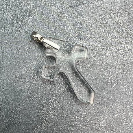 【ガネッシュヒマール産】天然ヒマラヤ水晶クロスペンダントトップ④/Ganesh Himal Himalayan Quartz Cross Pendant Top