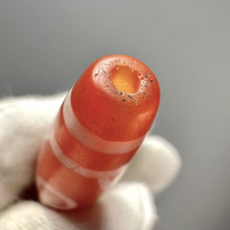 天珠 （めのう）/ カーネリアン ① Dzi Beads Carnelian