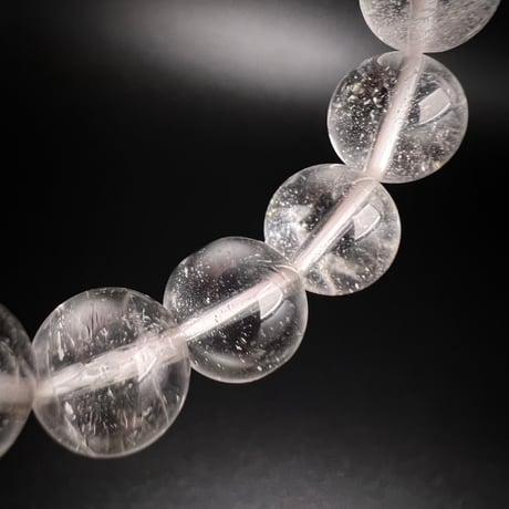 【アンナプルナ産】"手磨き加工"天然ヒマラヤ水晶ブレスレット④10mm内径17cm/Annapurna Himalayan Quartz  Bracelet