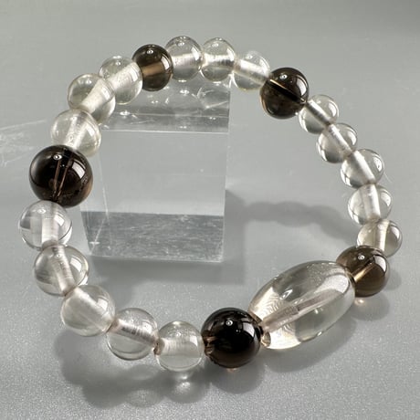 ガウリシャンカール産天然ヒマラヤスモーキークォーツ デザインブレスレット2️⃣ Gaurishankar SmokyQuartz Design Bracelet