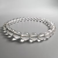 【カイラス産】"手磨き加工"天然ヒマラヤ水晶ブレスレット(5~7mm内径16cm)/Kailash Himalayan Quartz Bracelet
