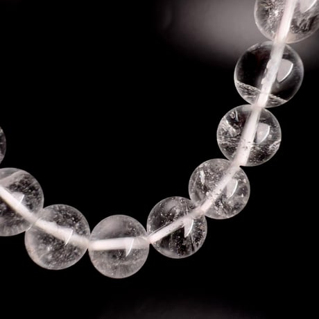 【アンナプルナ産】"手磨き加工"天然ヒマラヤ水晶ブレスレット②10mm内径16cm/Annapurna Himalayan Quartz  Bracelet