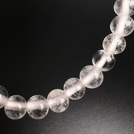 【アンナプルナ産】"手磨き加工"天然ヒマラヤ水晶ブレスレット6mm内径16cm/Annapurna Himalayan Quartz  Bracelet