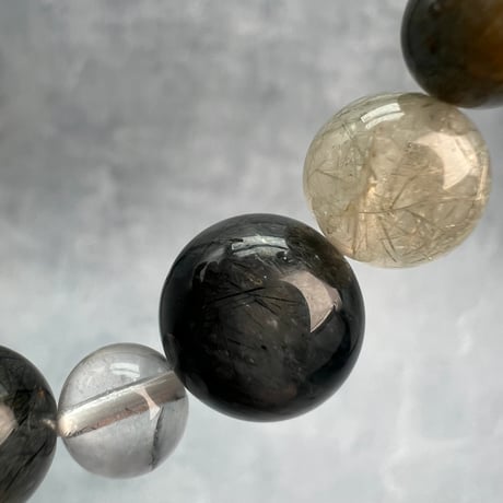 【デザインブレスレット】ガネッシュヒマール×カイラス天然ヒマラヤ水晶デザインブレスレット/Ganesh Himal×Kailash Himalayan Quartz Design Bracelet