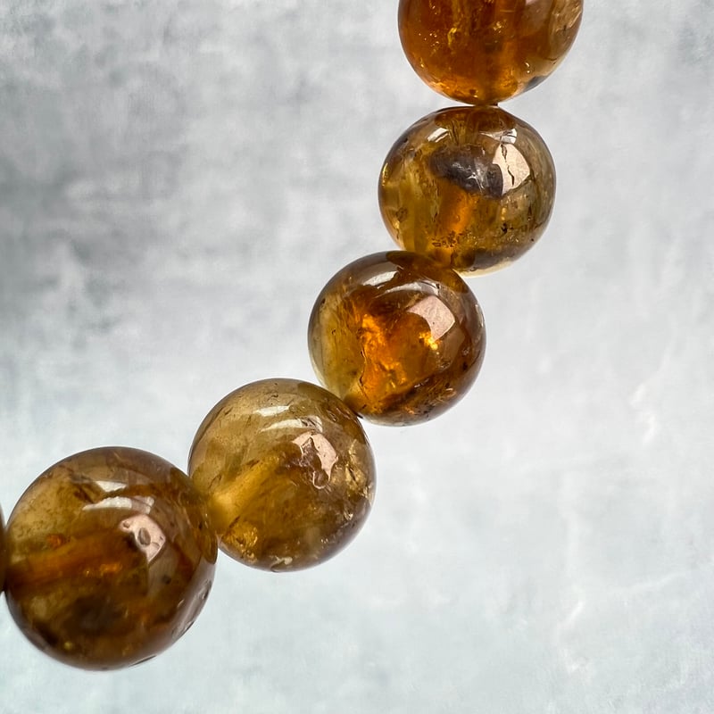 ネパール産🇳🇵ハニートルマリンブレスレット10mm内径15/Nepal Honey