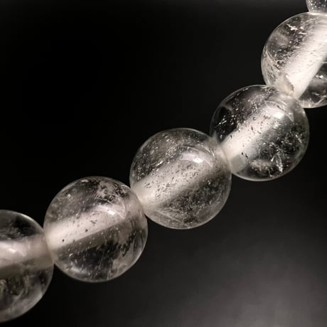 【アンナプルナ産】"手磨き加工"天然ヒマラヤ水晶ブレスレット6mm内径17cm/Annapurna Himalayan Quartz  Bracelet