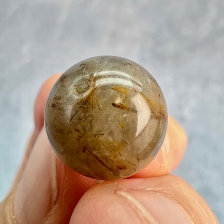 【ガネッシュヒマール産】アクチノライトイン天然ヒマラヤ水晶ビーズ②/Ganesh Himal Actinolite in Himalayan Quartz beads