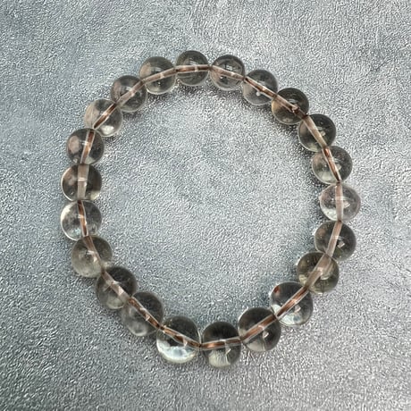 【ガウリシャンカール産】"手磨き加工"天然ヒマラヤスモーキークォーツブレスレット(8~9mm内径15cm)①/Gaurishankar Himalayan Smoky Quartz Bracelet