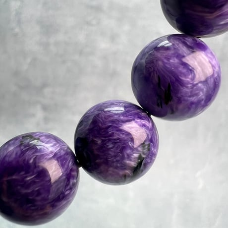 チャロアイトブレスレット14mm内径17cm/Charoite Bracelet