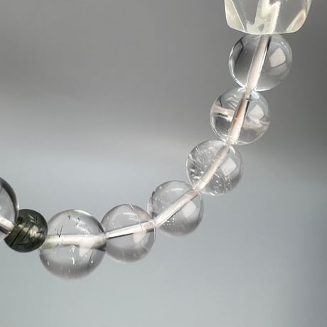 【デザインブレスレット】カイラス×ガネッシュヒマール天然ヒマラヤ水晶デザインブレスレット/Kailash×Ganesh Himal Himalayan Quartz Design Bracelet