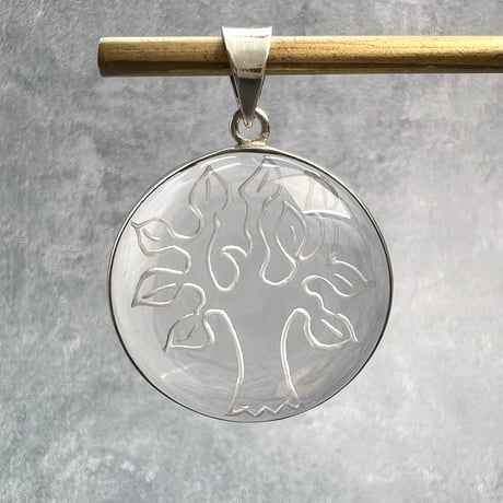 【ガネッシュヒマール産】天然ヒマラヤ水晶"ツリーオブライフ"S/Vペンダントトップ②/Ganesh Himal "Tree of Life"S/V Pendant Top