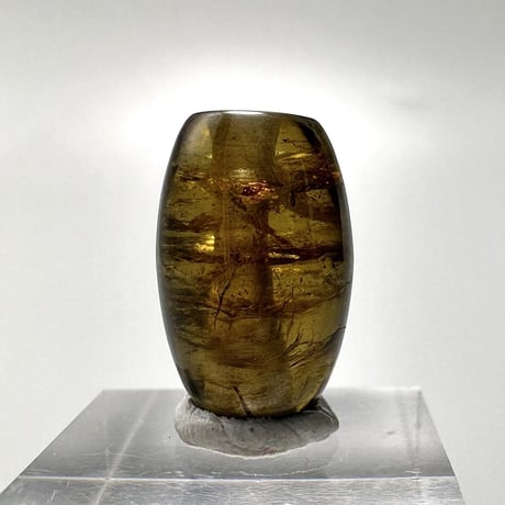ネパール産ドラバイトトルマリン"手磨き加工"樽型ビーズ/Nepal Dravite Tourmaline Barrel Shaped Beads