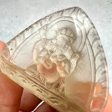 【ガウリシャンカール産】天然ヒマラヤレモンスモーキークォーツ "ガネーシャ"仏像/Gaurishankar Himalayan Lemon Smoky "Ganesha"Statue