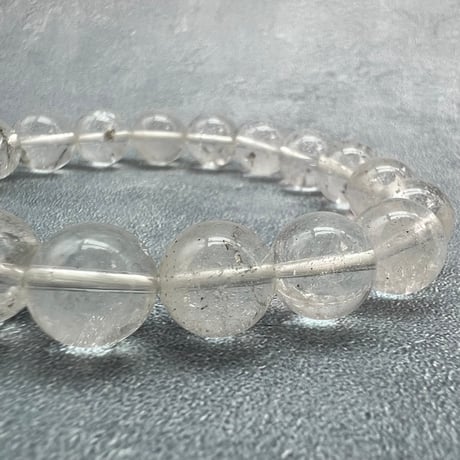 【ガネッシュヒマール産】天然ヒマラヤ水晶ブレスレット10mm内径16cm-B/Ganesh Himal Himalayan Quartz Bracelet