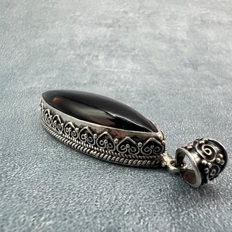 【ガウリシャンカール産】天然ヒマラヤスモーキークォーツ シルバー925ペンダントトップ/GauriShankar Smoky Quartz Silver925 Pendant Top