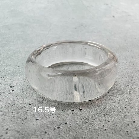 【ガネッシュヒマール産】天然ヒマラヤ水晶プレーンリング8.5号〜18.5号/Ganesh Himal Himalayan Quartz Plain Ring