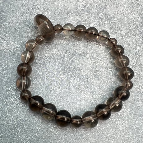 【ガウリシャンカール産】天然ヒマラヤスモーキークォーツ"勾玉"デザインブレスレット/GauriShankar Himalayan Smoky Quartz "Magatama"Bracelet