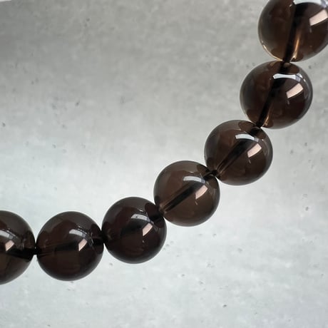 ハイクオリティ【ガウリシャンカール産】天然ヒマラヤスモーキークォーツブレスレット(10mm内径17cm)/Gaurishankar Himalayan Smoky Quartz Bracelet