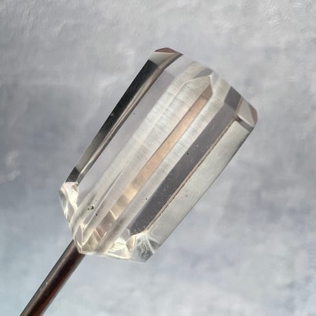 【ガウリシャンカール産】天然ヒマラヤスモーキークォーツ"手磨き加工"スクエアビーズ①/Gaurishankar Himalayan Smoky Quartz Square Beads