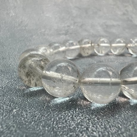 【カイラス産】"手磨き加工"天然ヒマラヤ水晶ブレスレット②/Kailash Himalayan Quartz Bracelet