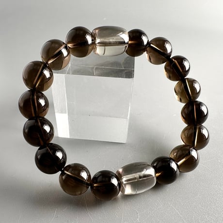 ガウリシャンカール産天然ヒマラヤスモーキークォーツ デザインブレスレット Gaurishankar SmokyQuartz Design Bracelet