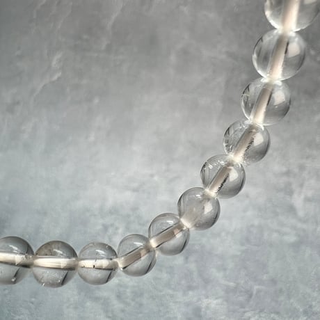 【ガネッシュヒマール産】天然ヒマラヤ水晶ブレスレット6mm内径18cm/Ganesh Himal Himalayan Quartz Bracelet