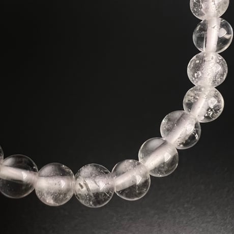 【アンナプルナ産】"手磨き加工"天然ヒマラヤ水晶ブレスレット6mm内径16.5cm/Annapurna Himalayan Quartz  Bracelet