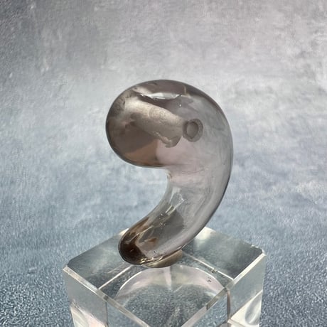 【ガウリシャンカール産】天然ヒマラヤスモーキークォーツ"手磨き加工"勾玉ビーズ③/Gaurishankar Himalayan Smoky Quartz Magatama Beads