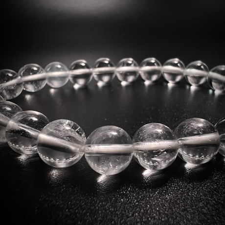 【アンナプルナ産】"手磨き加工"天然ヒマラヤ水晶ブレスレット②8mm内径16cm/Annapurna Himalayan Quartz  Bracelet