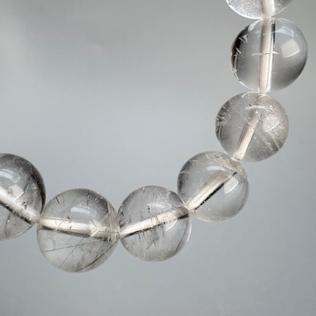 【カイラス産】"手磨き加工"天然ヒマラヤ水晶ブレスレット(10mm内径15cm)②/Kailash Himalayan Quartz Bracelet