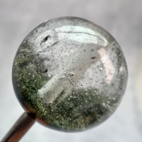 【ガネッシュヒマール産】アクチノライトイン天然ヒマラヤ水晶ビーズ⑨/Ganesh Himal Actinolite in Himalayan Quartz beads
