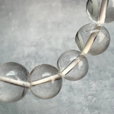 【ガネッシュヒマール産】天然ヒマラヤ水晶ブレスレット10mm内径15cm/Ganesh Himal Himalayan Quartz Bracelet