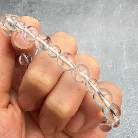 【ガネッシュヒマール産】"手磨き"天然ヒマラヤ水晶ブレスレット/Ganesh Himal Himalayan Quartz Bracelet